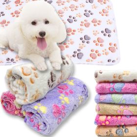 Soft and Fluffy High Quality Pet Blanket Cute Cartoon Pattern Pet Mat Warm and Comfortable Blanket for Cat and Dogs Pet Supplies (Color: Dark Brown, size: For big dogs104X75cm)