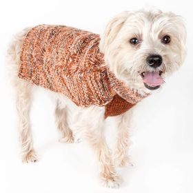 Royal Bark Heavy Cable Knitted Designer Fashion Dog Sweater (size: X-Small)