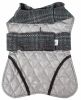 Touchdog 2-In-1 Windowpane Plaided Dog Jacket With Matching Reversible Dog Mat