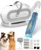 Katio Kadio Pet Grooming Kit & Pet Hair Vacuum, Dog Grooming Tools for Shedding Small, Medium Dog Cat - 60dB Low Noise  Pet Grooming Vacuum