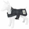 Touchdog 2-In-1 Windowpane Plaided Dog Jacket With Matching Reversible Dog Mat